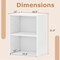 2-Tier Open Storage Cabinet MDF Wood Veneer Strong Load Bearing